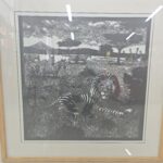 Paper-cutting African lion